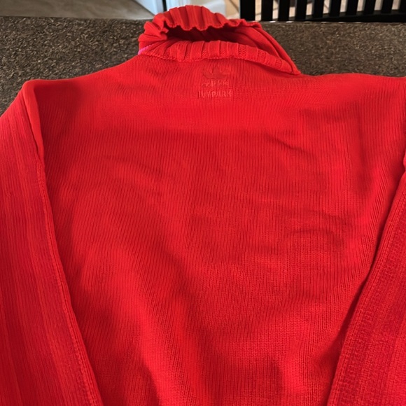 ADIDAS IVY PARK LADIES RED PINK TURTLE NECK SWEATER-M - Picture 10 of 10